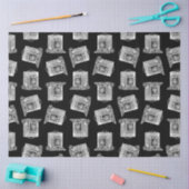 アンティークカメラパターン図解入りの、写真付きのヴィンテージカメラ 薄葉紙 (クラフト)