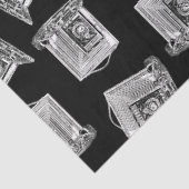 アンティークカメラパターン図解入りの、写真付きのヴィンテージカメラ 薄葉紙 (詳細)