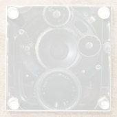 アンティークカメラ撮影ヴィンテージレンズフィルム ガラスコースター (裏面)