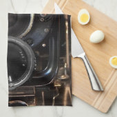 アンティークカメラ撮影ヴィンテージレンズフィルム キッチンタオル (四つ折り)