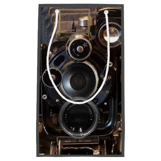 アンティークカメラ撮影ヴィンテージレンズフィルム スモールペーパーバッグ (正面)