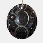 アンティークカメラ撮影ヴィンテージレンズフィルム セラミックオーナメント (左)