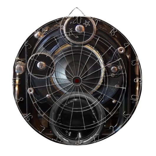 アンティークカメラ撮影ヴィンテージレンズフィルム ダーツボード (正面)