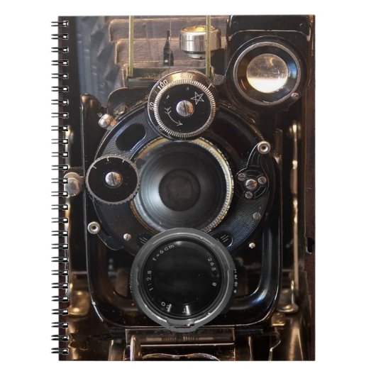 アンティークカメラ撮影ヴィンテージレンズフィルム ノートブック (正面)