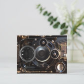 アンティークカメラ撮影ヴィンテージレンズフィルム ポストカード (スタンド正面)