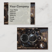 アンティークカメラ撮影ヴィンテージレンズフィルム 名刺 (正面/裏面)