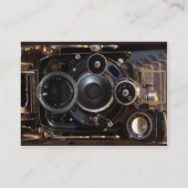 アンティークカメラ撮影ヴィンテージレンズフィルム 名刺 (裏面)