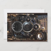 アンティークカメラ撮影ヴィンテージレンズフィルム 招待状 (正面)