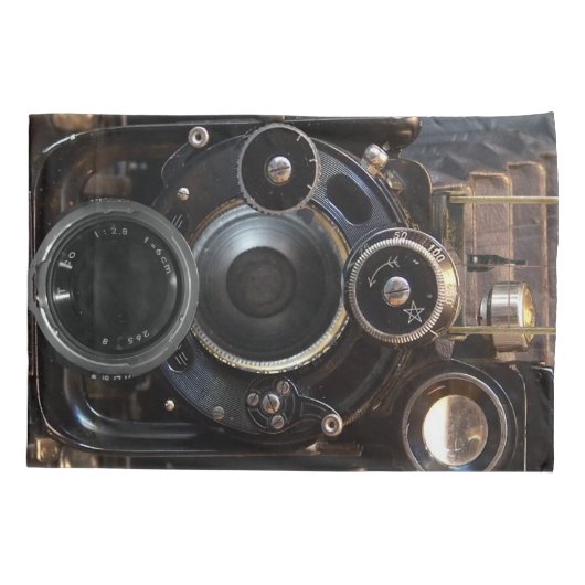 アンティークカメラ撮影ヴィンテージレンズフィルム 枕カバー (裏面)