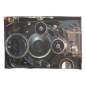 アンティークカメラ撮影ヴィンテージレンズフィルム 枕カバー (正面)