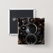 アンティークカメラ撮影ヴィンテージレンズフィルム 缶バッジ (正面&裏面)