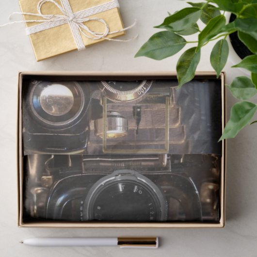 アンティークカメラ撮影ヴィンテージレンズフィルム 薄葉紙 (ギフト)