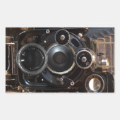 アンティークカメラ撮影ヴィンテージレンズフィルム 長方形シール (正面)