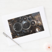 アンティークカメラ撮影ヴィンテージレンズフィルム 長方形シール (封筒)