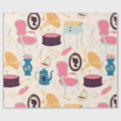 アンティークカメラ蓄音機ビクトリアン ラッピングペーパー (フラット)