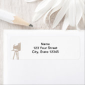 アンティークカメラ(セピア色の背景) ラベル (インサイチュ)