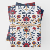 アンティークカラフルインディアンフローラ模様 ラッピングペーパーシート (インサイチュ)