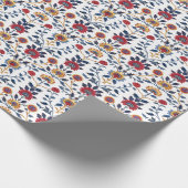 アンティークカラフルインディアンフローラ模様 ラッピングペーパー (角)