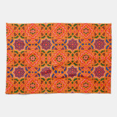 アンティークカラフルカーペットプリント キッチンタオル (横)
