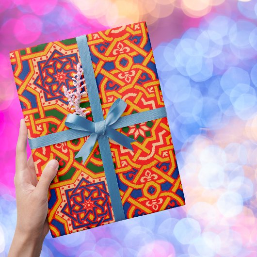 アンティークカラフルカーペットプリント ラッピングペーパー