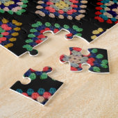 アンティークカラフルグラニースクウェアクラシックパターン ジグソーパズル (側面)