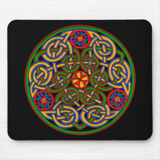 アンティークカラフルスタイルセルティックアート マウスパッド (正面)