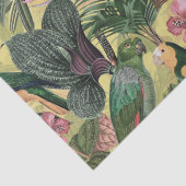 アンティークカラフルパロッツ熱帯ジャングルパターン 薄葉紙 (詳細)