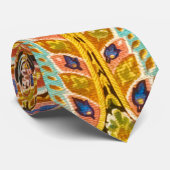 アンティークカラフル花柄 ネクタイ (ロール)