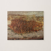 アンティークカリフォルニア州サンフランシスコの航空地図 ジグソーパズル (横)