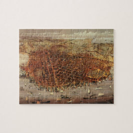 アンティークカリフォルニア州サンフランシスコの航空地図 ジグソーパズル