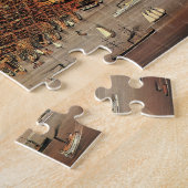 アンティークカリフォルニア州サンフランシスコの航空地図 ジグソーパズル (側面)