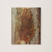 アンティークカリフォルニア州サンフランシスコの航空地図 ジグソーパズル (縦)