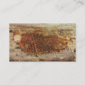 アンティークカリフォルニア州サンフランシスコの航空地図 名刺 (裏面)