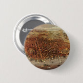 アンティークカリフォルニア州サンフランシスコの航空地図 缶バッジ (正面&裏面)