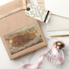 アンティークカリフォルニア州サンフランシスコの航空地図 長方形シール