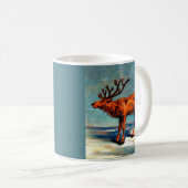 アンティークカリボプリント コーヒーマグカップ (正面右)