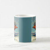 アンティークカリボプリント コーヒーマグカップ (中央)