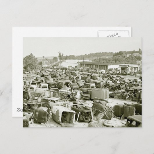 アンティークカーコレクターの夢， 1940年代 ポストカード (正面/裏面)