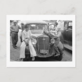 アンティークカー素晴らしうつ病ファミリー， 1930s ポストカード (正面)