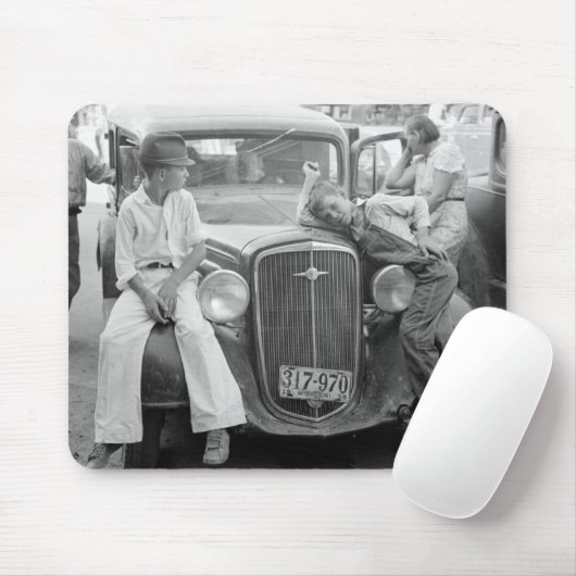 アンティークカー素晴らしうつ病ファミリー， 1930s マウスパッド (マウス)