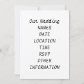 アンティークカー結婚式招待状 招待状 (裏面)