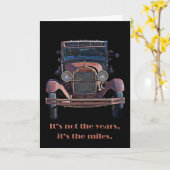 アンティークカー誕生日カード カード (黄色い花)