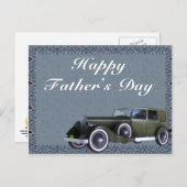 アンティークカーD1 – ハッピーファーザーの日はがき ポストカード (正面/裏面)