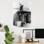 アンティークガソリンスタンド： 1940 ポスター (ホームオフィス)