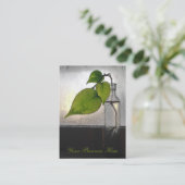 アンティークガラスボトルの根澄ん根植物 名刺 (スタンド正面)