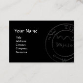 アンティークガレオン、海賊宝地図ブラック 名刺 (正面)