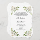 アンティークガーデンヴィンテージ結婚フラワーズ 招待状 (正面/裏面)