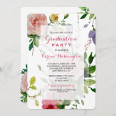 アンティークガーデン卒業パーティー招待状 招待状 (正面/裏面)