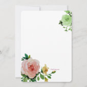 アンティークガーデン卒業パーティー招待状 招待状 (裏面)