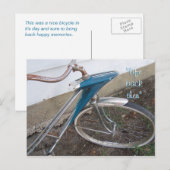アンティークガールズ自転車はがきカスタマイズ- ポストカード (正面/裏面)